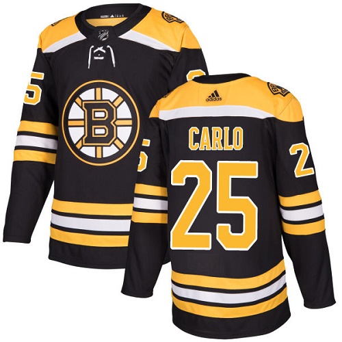 Adidas Bruins #25 Brandon Carlo Black Home Authentic Stitched NHL Jersey